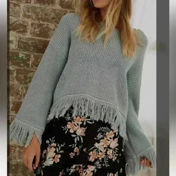 Blue knit top - Picture 2 of 5